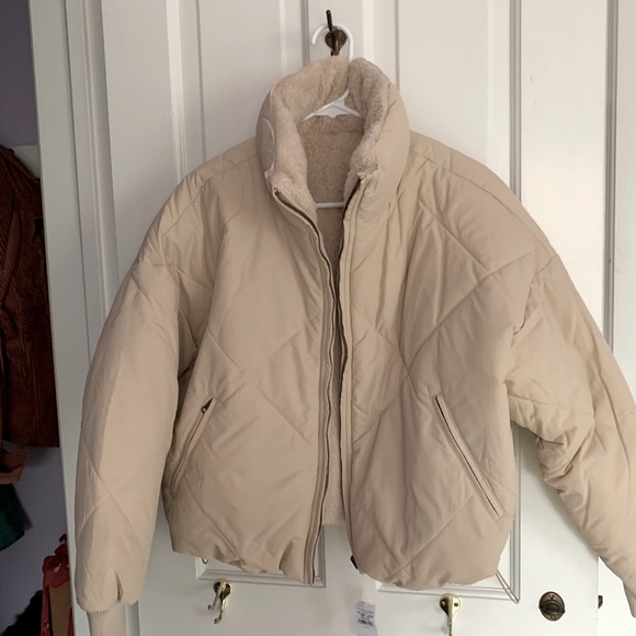 Aerie Quilted Reversible Puffer Jacket 